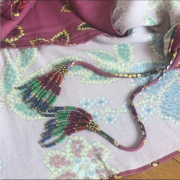 Farm Rio Wrap Long Sleeve Floral Top Size Xs - Picture 9 of 12